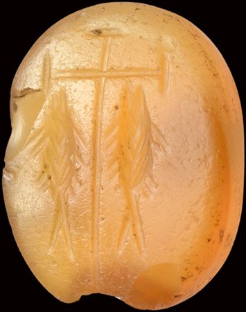 A roman carnelian intaglio. Christological emblem. 