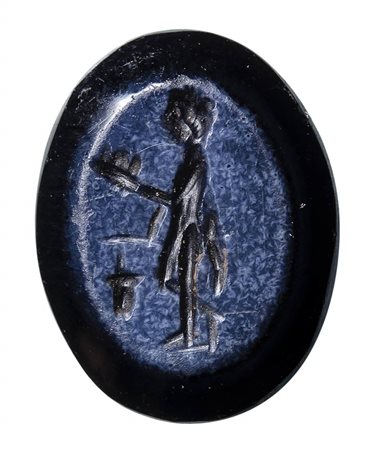 A roman nicolo intaglio. Offerer.