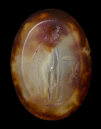 A roman agate intaglio. Apollo.