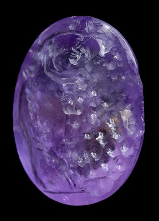 A rare roman amethyst intaglio. Metamorphosis. 