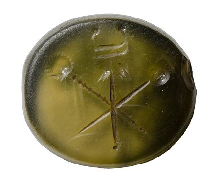 A roman republican  agate intaglio. Allegorical emblem. 