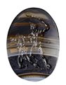 A large neoclassical banded agate intaglio by Pichler. Theseus and the Minotaur. 