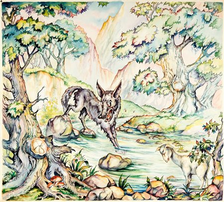 L. Lucchetti - Favole esopiane - Il lupo e l'agnello