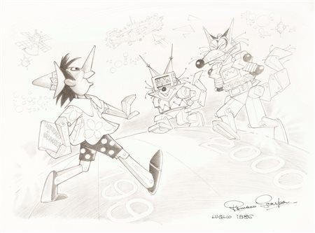 Romano Scarpa - Pinocchio nel 2000, 1986