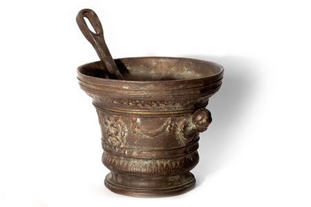 Mortaio in bronzo, secolo XIX