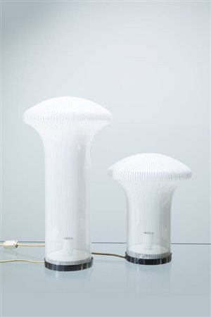 MARIO TICCO<BR>Due lampade da appoggio serie Boletus T