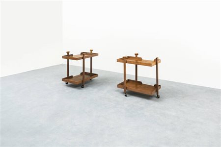 FRANCO ALBINI, FRANCA HELG<BR>Coppia di carrelli mod. CR20