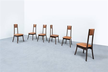 ANGELO MANGIAROTTI<BR>Sei sedie della serie Programma S11