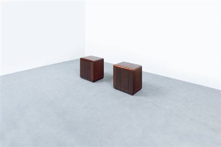 LUCIANO FRIGERIO<BR>Coppia di comodini mod. Perla