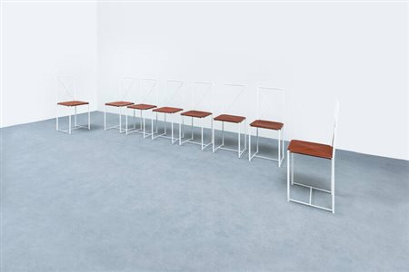 MARIO ASNAGO<BR>Otto sedie mod. Moka