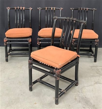 Lyda Levi Lotto composto da quattro sedie. Produzione Mc Guire, Italia, secolo X