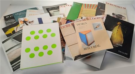 Lotto composto da cinquanta cataloghi d'asta di design e arti decorative del '9