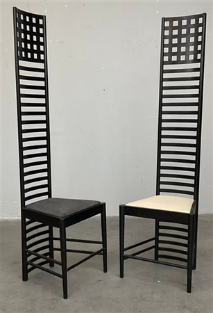 Coppia di sedie ispirate al modello "Hill House 1" di Charles Mackintosh in leg