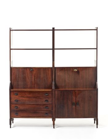 Claudio Salocchi Mobile modello "SC80" a quattro ripiani a giorno nella parte su