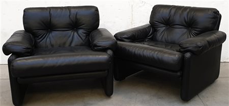 Afra Scarpa (1937-2011) e Tobia Scarpa (1935) Coppia di poltrone modello "Corona