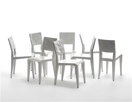 Francois Azambourg Lotto composto da otto sedie modello "Bugatti". Produzione Ca