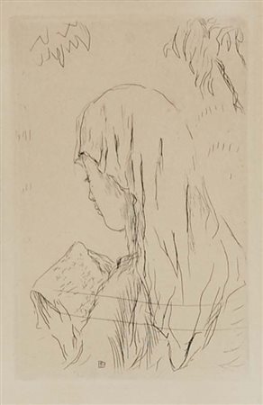 BONNARD PIERRE Fontenay-aux-Roses 1867 - La Cannet 1947 Jeune fille lisant...