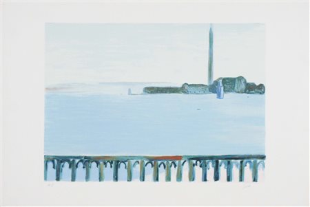 GUIDI VIRGILIO Roma 1892 - Venezia 1984 Marina serigrafia es. h.c. 50x70 cm...