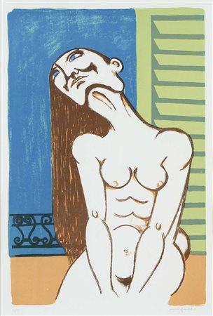 MIGNECO GIUSEPPE Messina 1908 - Milano 1997 Nudo serigrafia es. 33/75 60x40...
