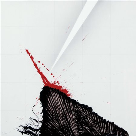 SCANAVINO EMILIO Genova 1922 - Milano 1986 senza titolo litografia es. 9/100...