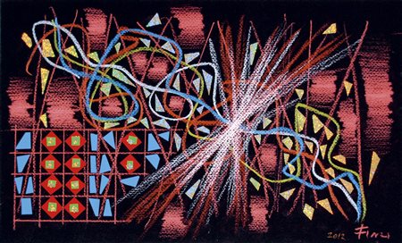 FINZI ENNIO Venezia 1931 senza titolo 2012 tecnica mista e collage su...