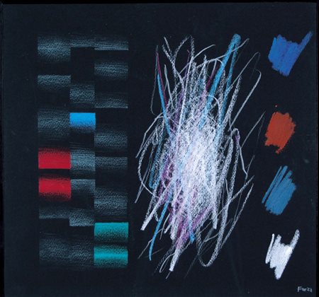 FINZI ENNIO Venezia 1931 senza titolo pastelli su cartoncino 33,5x34,5 cm...