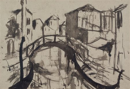 BORTOLUZZI FERRUCCIO Venezia 1920 - 2007 Venezia 1946 gouache su carta 35x50...