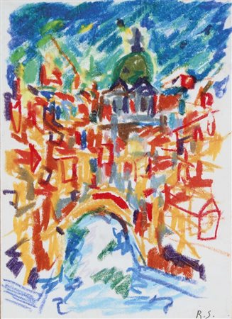 SCHULTZ RAOUL Isola Lero (Grecia) 1931 - Venezia 1971 Venezia pastelli su...