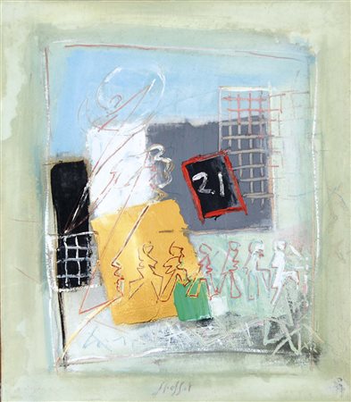 SPESSOT SILVANO Cormons 1957 senza titolo 1997 olio malte e tecnica mista su...