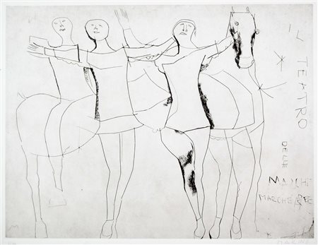 MARINI MARINO Pistoia 1901 - Viareggio (Lu) 1980 Il teatro delle maschere...