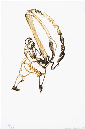 ERNST MAX Bruel (Germania) 1891 - 1976 senza titolo litografia a colori es....