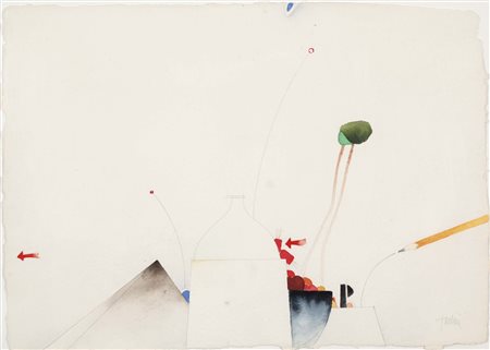 TADINI EMILIO Milano 1927 - 2002 Composizione acquerello su carta a mano...