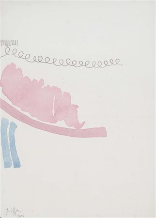 GRIFFA GIORGIO Torino 1936 senza titolo 2005 tecnica mista su carta 35x25 cm...