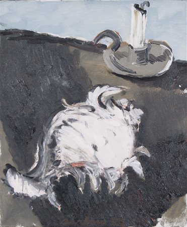 BARBARO SAVERIO Venezia 1924 Conchiglie di notte 1972 olio su tela 55x45,5 cm...