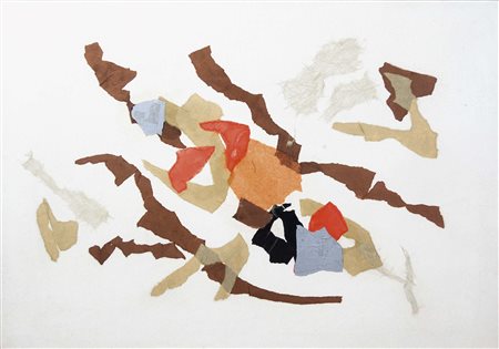 TURCATO GIULIO Mantova 1912 - Roma 1995 L' Acropoli (anni '70) tecnica mista...