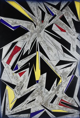 Dalila Crotti S.T. acrilico su tavola, cm 120x80 sul retro: firma, titolo e...