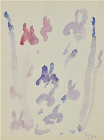 Albino Galvano IRIS acquarello su carta, cm 40x30 firma e data eseguito nel 1978