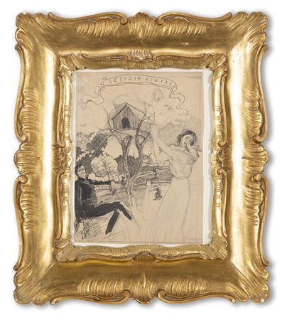 Umberto Boccioni "In Letizia ben fare" 1910
china e matita su carta
cm 28,5x21
F