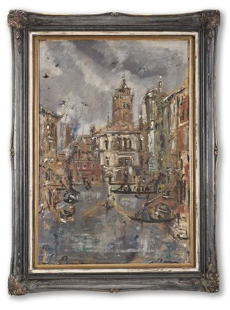 Filippo De Pisis "Il Canal Grande in una giornata di vento" 1946
olio su tela
cm