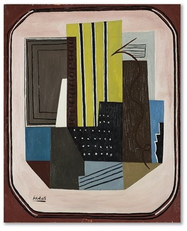 Atanasio Soldati "Composizione" 1934
olio su tavola
cm 55x45
Firmato in basso a