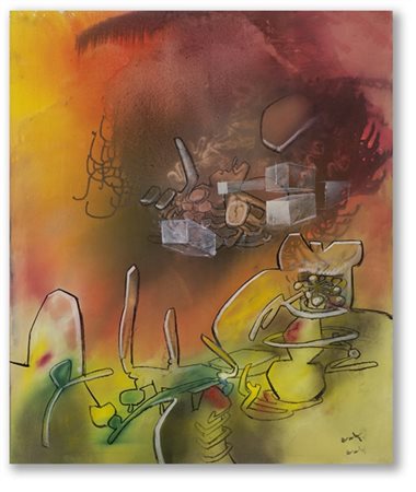 Roberto Matta "Senza titolo" 
olio su tela
cm 83x72
Firmato in basso a destra

P