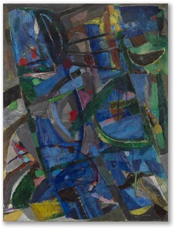 Bruno Cassinari "Mare a Portofino" 1955-1956
olio su tela
cm 116x89
Firmato e da