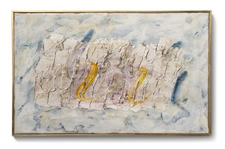 Jean Fautrier "Traits colorés" 1957
olio su carta applicata su tela
cm 37,5x61
F