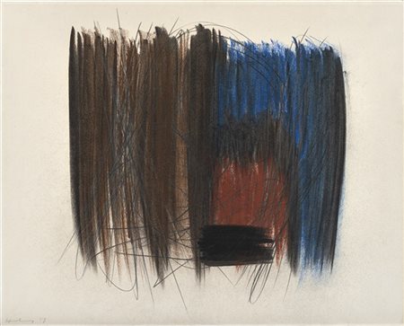Hans Hartung "P1959-138" 1959
pastello e matita su carta applicata su cartoncino