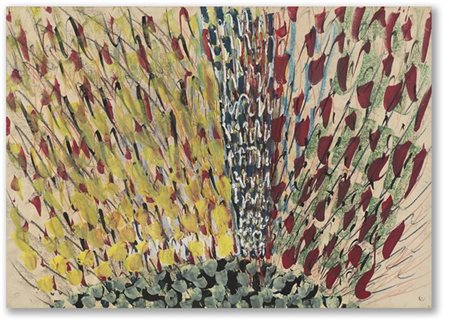 Tancredi "Senza titolo" 1952-1953
tempera e tecnica mista su carta intelata
cm 7