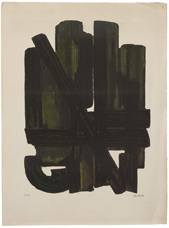 Pierre Soulages "Eau forte VIII" (1957)
acquaforte acquatinta a colori su carta
