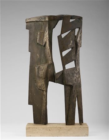 Pietro Consagra "Colloquio" 1955
bronzo
cm 42,5x23x4
base in travertino cm 4x24x