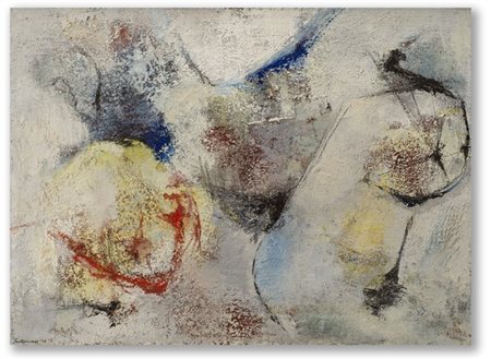 Giuseppe Santomaso "Sogni d’estate" 1958
olio su tela
cm 73,5x100,5
Firmato e da