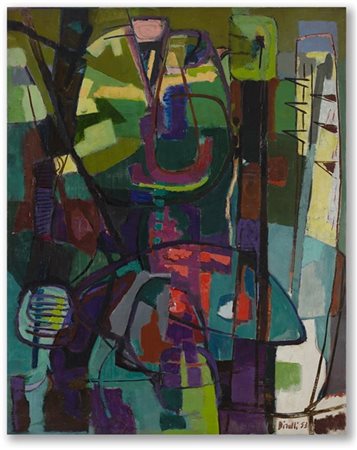 Renato Birolli "Campagna lombarda" 1953
olio su tela
cm 132x105
Firmato e datato