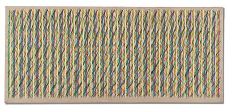 Piero Dorazio "O.R. (Orizzontale)" 1964
olio su tela
cm 50,5x114
Firmato e titol